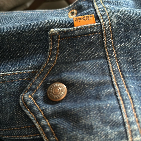 Vintage Levi’s orange tab denim jacket long vintage 1970’s -80s dark wash - Picture 3 of 16